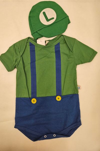 Body Bebê Fantasia Luigi – Super Irmãos